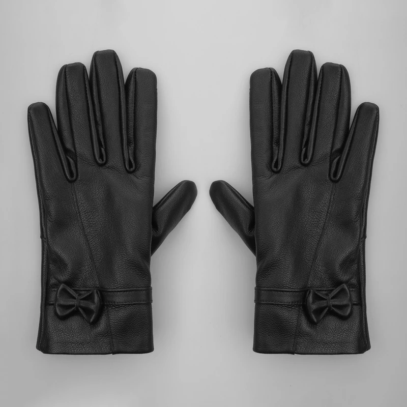دستکش زنانه چرم مشهد مدل R0198