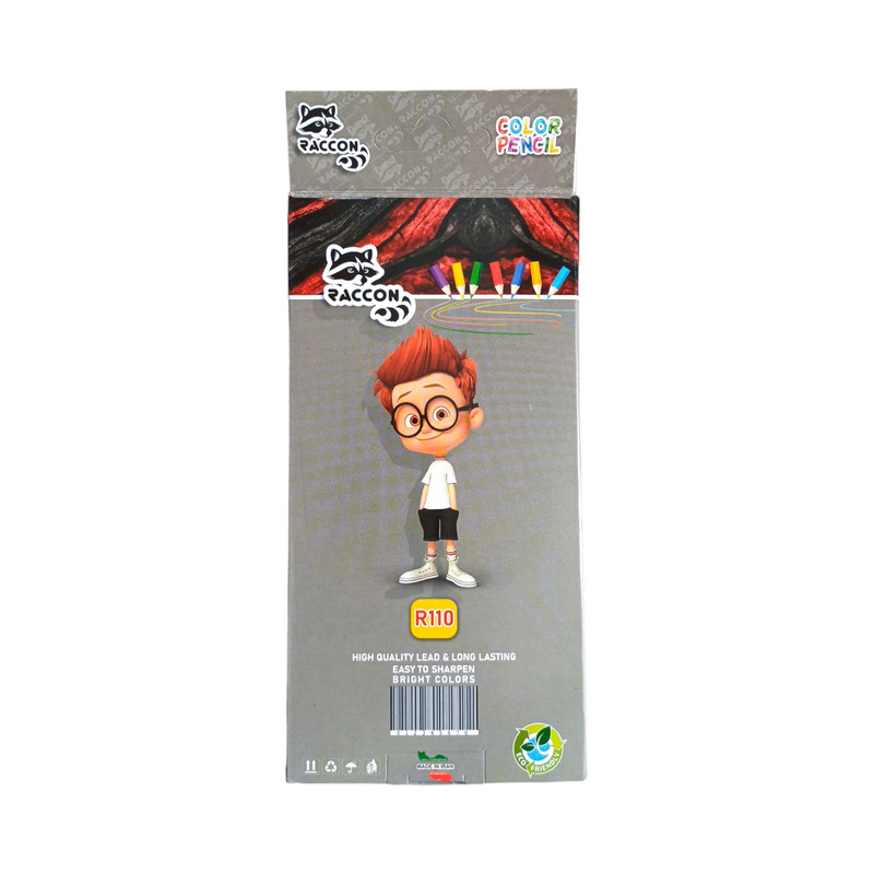 مداد رنگی 12 رنگ راکن طرح آقای شرمن مدل R110