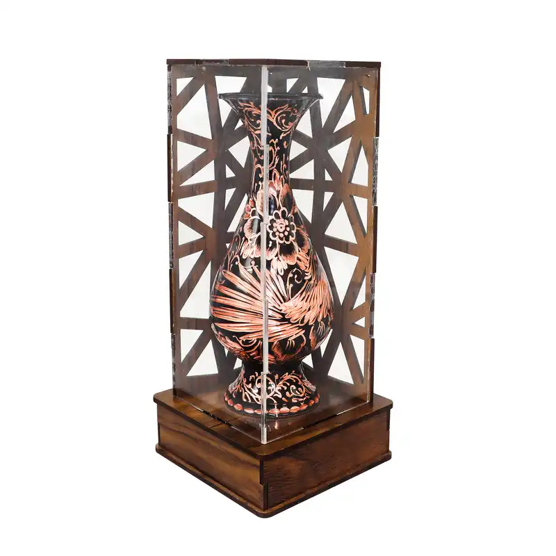 گلدان مسی مدل الماس تراش کد 16pack22