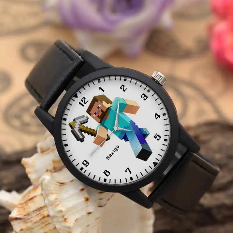 ساعت مچی عقربه ای ناکسیگو مدل Minecraft کد LF6778