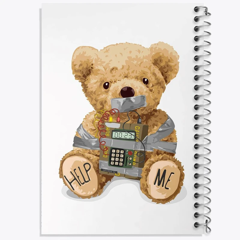 دفتر مشق 50 برگ خندالو مدل تدی Teddy کد 26151