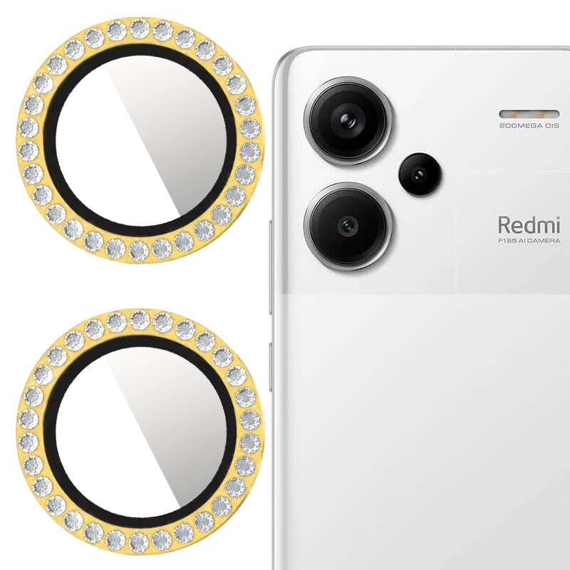 محافظ لنز دوربین کینگدام مدل Diamond Ring مناسب برای گوشی موبایل شیائومی Redmi Note 13 Pro Plus