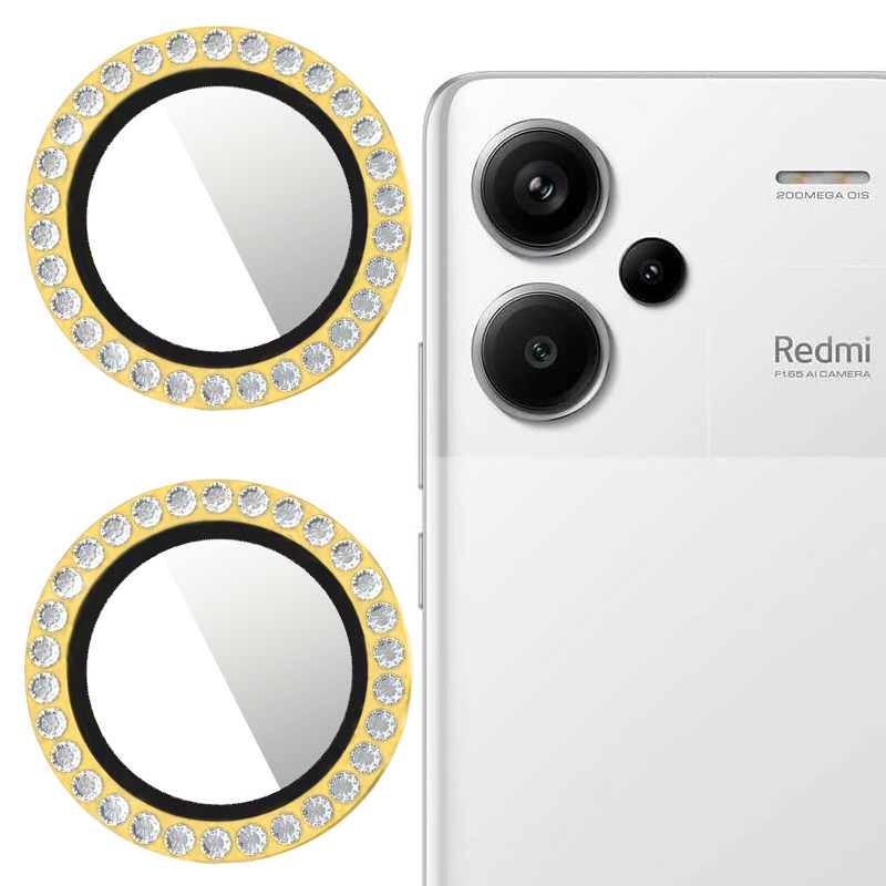 محافظ لنز دوربین کینگدام مدل Diamond Ring مناسب برای گوشی موبایل شیائومی Redmi Note 13 Pro Plus