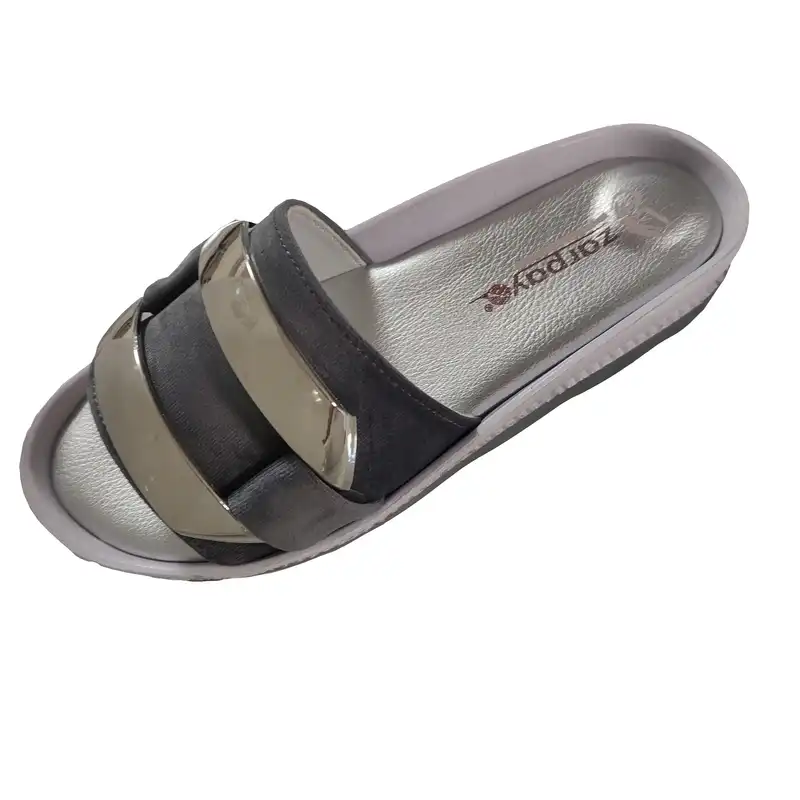 دمپایی زنانه زرپای مدل 19-558 رنگ طوسی