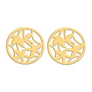 گوشواره طلا 18 عیار زنانه فرشته مدل گل WEL-000178