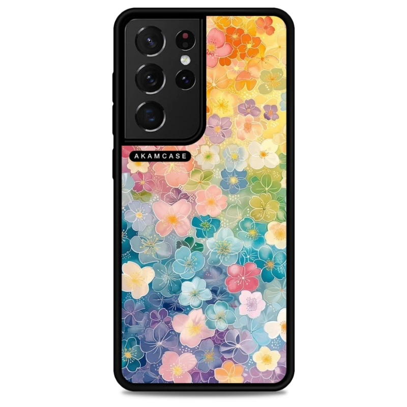 کاور آکام مدل AMC-WSGS21U-FLOWERS-27 مناسب برای گوشی موبایل سامسونگ Galaxy S21 Ultra