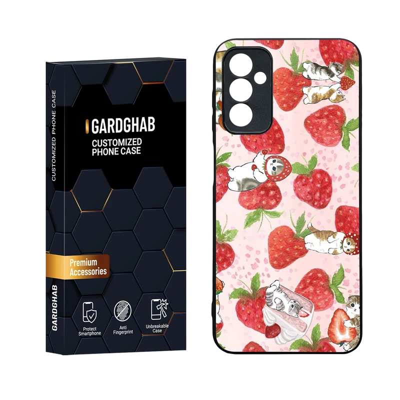 کاور گارد قاب مدل دورژله ای پشت گلس فانتزی مناسب برای گوشی موبایل سامسونگ Galaxy M13 4G