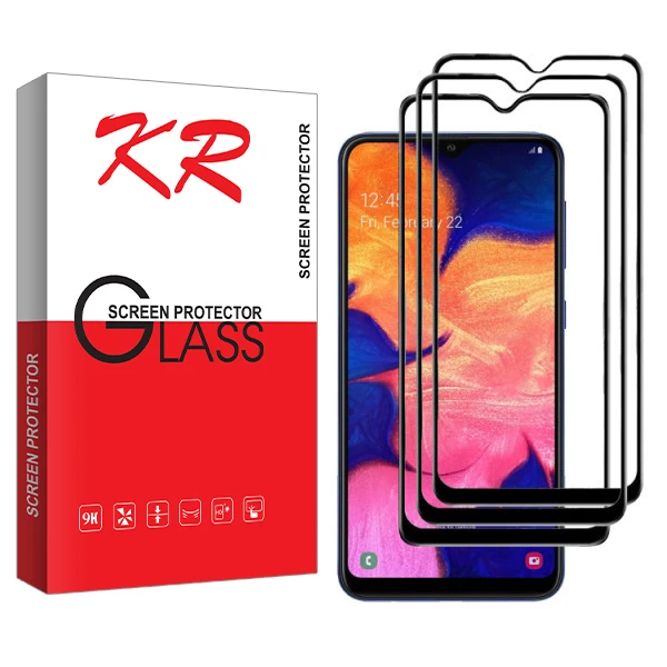 محافظ صفحه نمایش کی آر مدل +HD مناسب برای گوشی موبایل سامسونگ Galaxy A10S بسته سه عددی