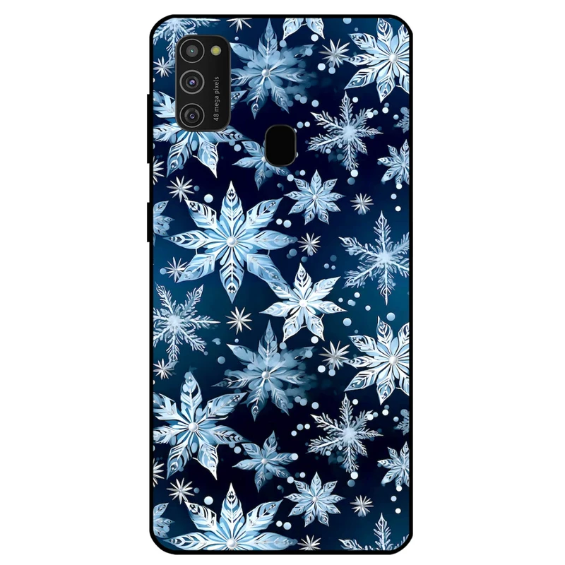 کاور مگافون طرح برف مدل 2824 مناسب برای گوشی موبایل سامسونگ Galaxy M21 2021   