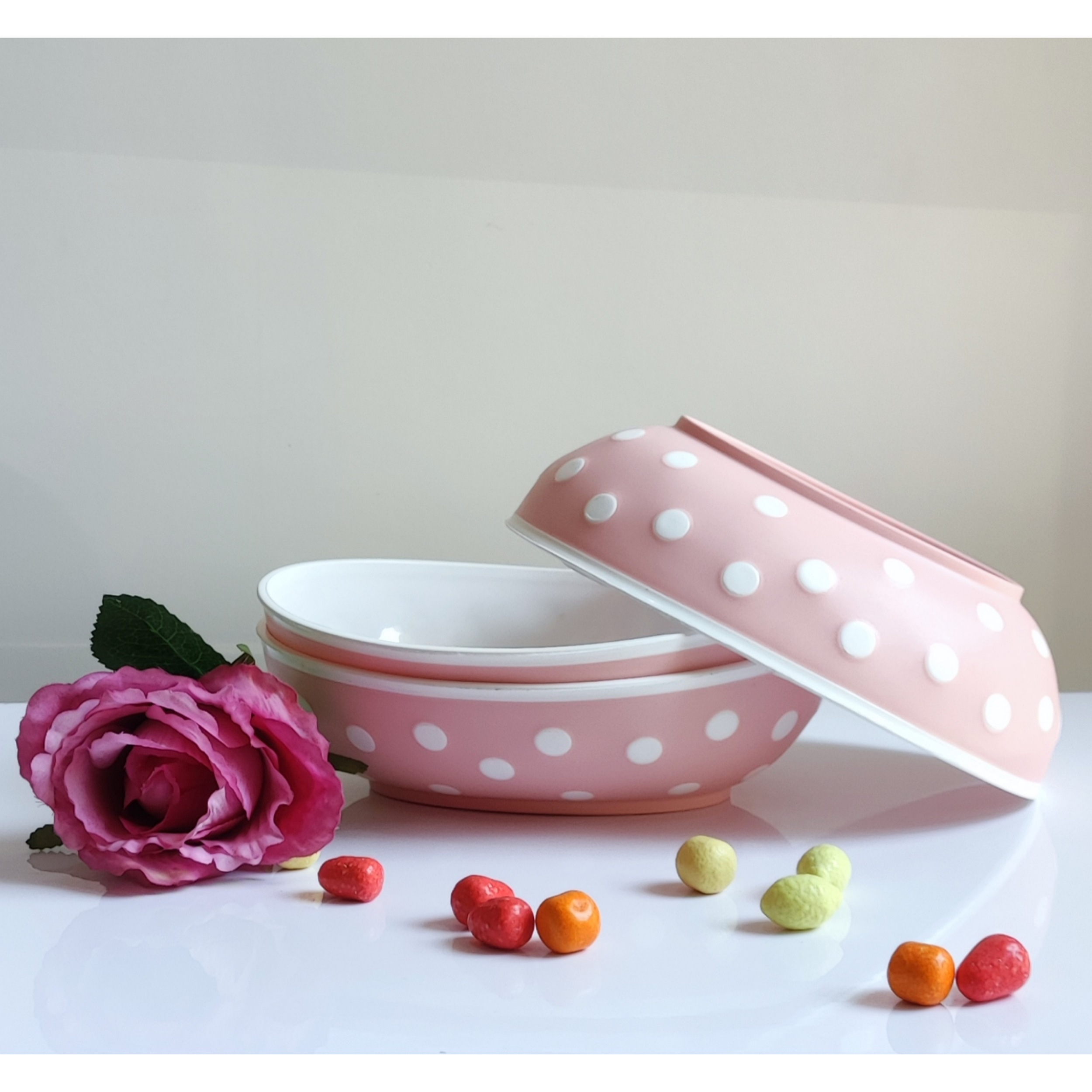 پیاله مدل بیضی خالدار بسته 3 عددی