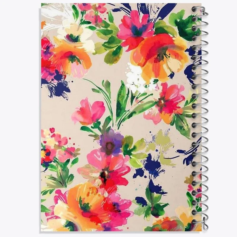 دفتر ژورنال نویسی 50 برگ خندالو مدل نقطه ای طرح گل گلی کد 2236