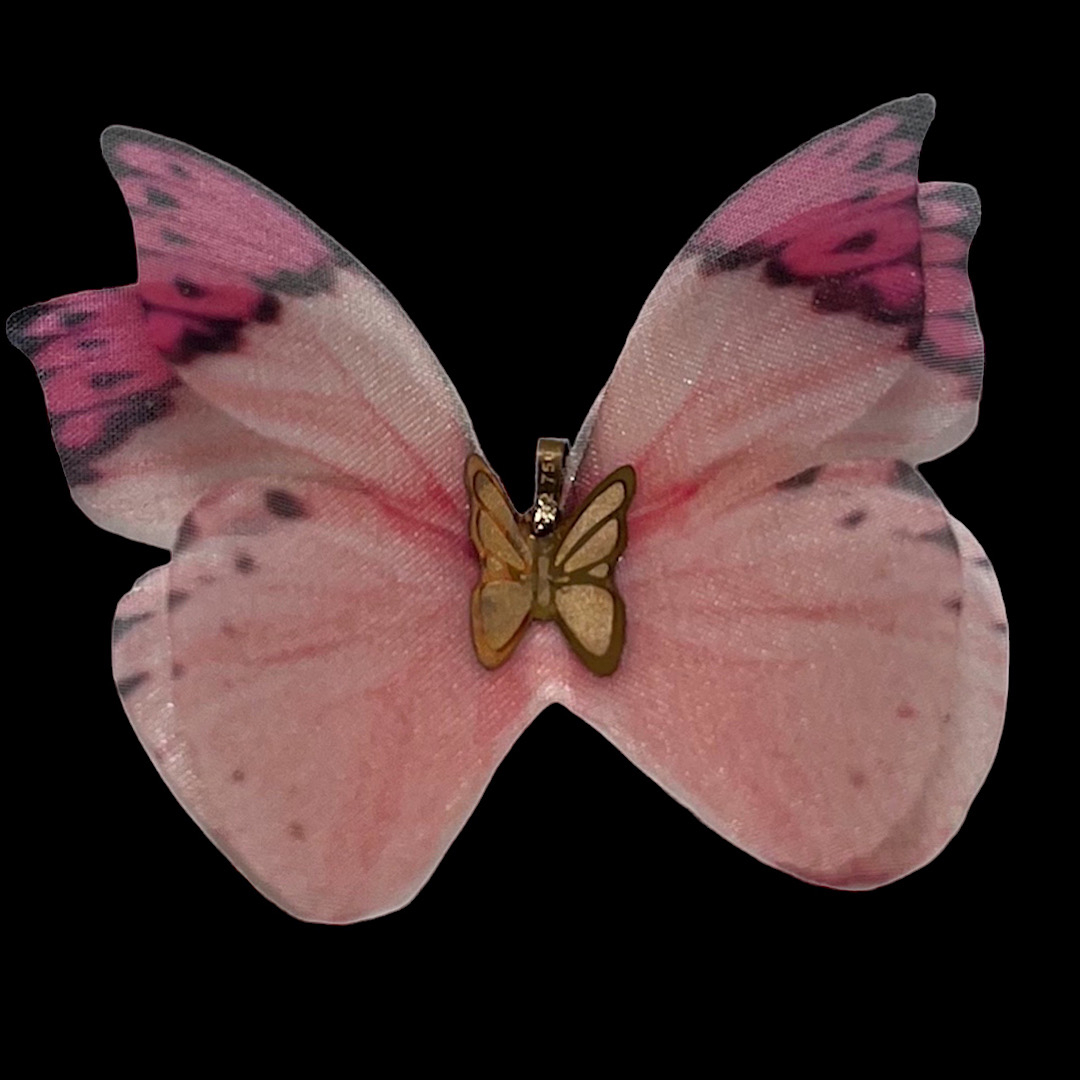 آویز گردنبند طلا 18 عیار زنانه وی وی گلد گالری مدل پروانه