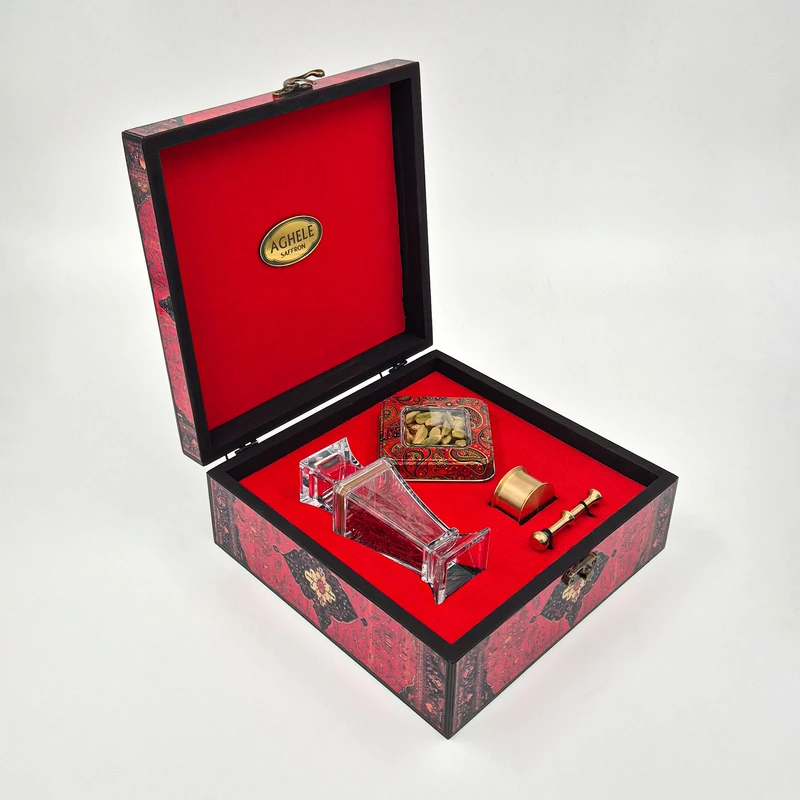 زعفران 294 عاقله - 1.5 گرم به همراه هل - 30 گرم و هاون