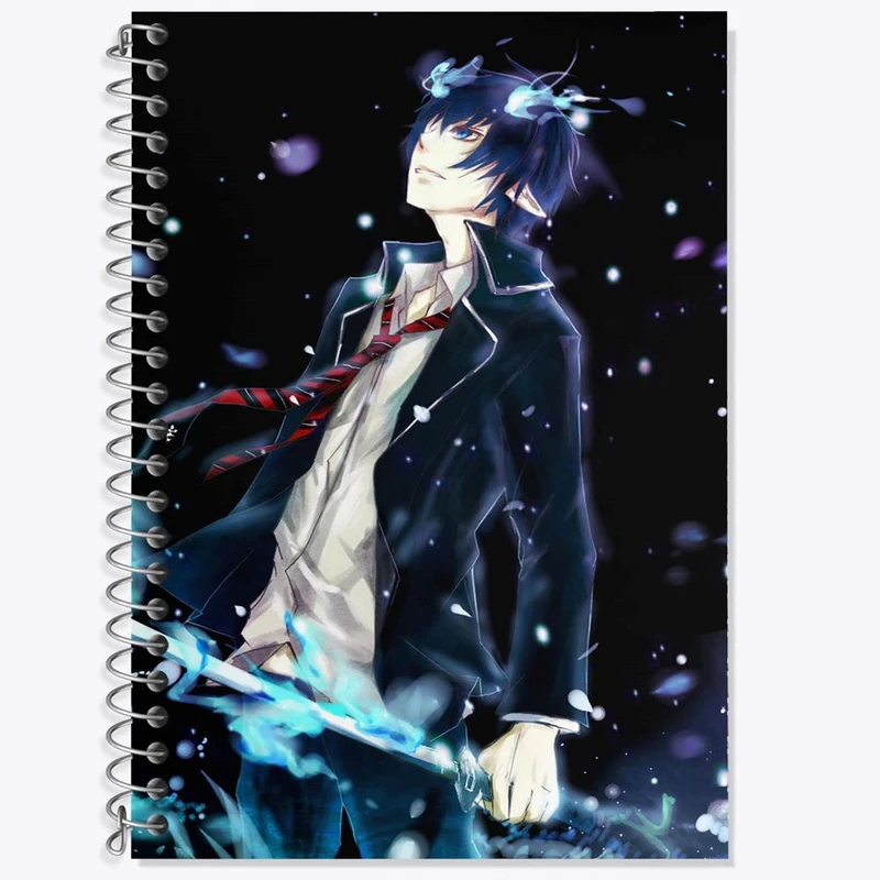 دفتر زبان 50 برگ خندالو مدل سه خط طرح رین انیمه جنگیر آبی کد 16360