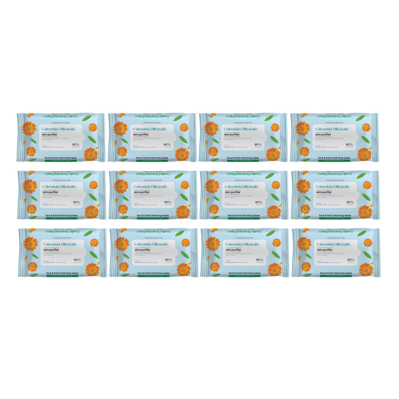 دستمال مرطوب بیول مدل Calendula مجموعه 12 عددی