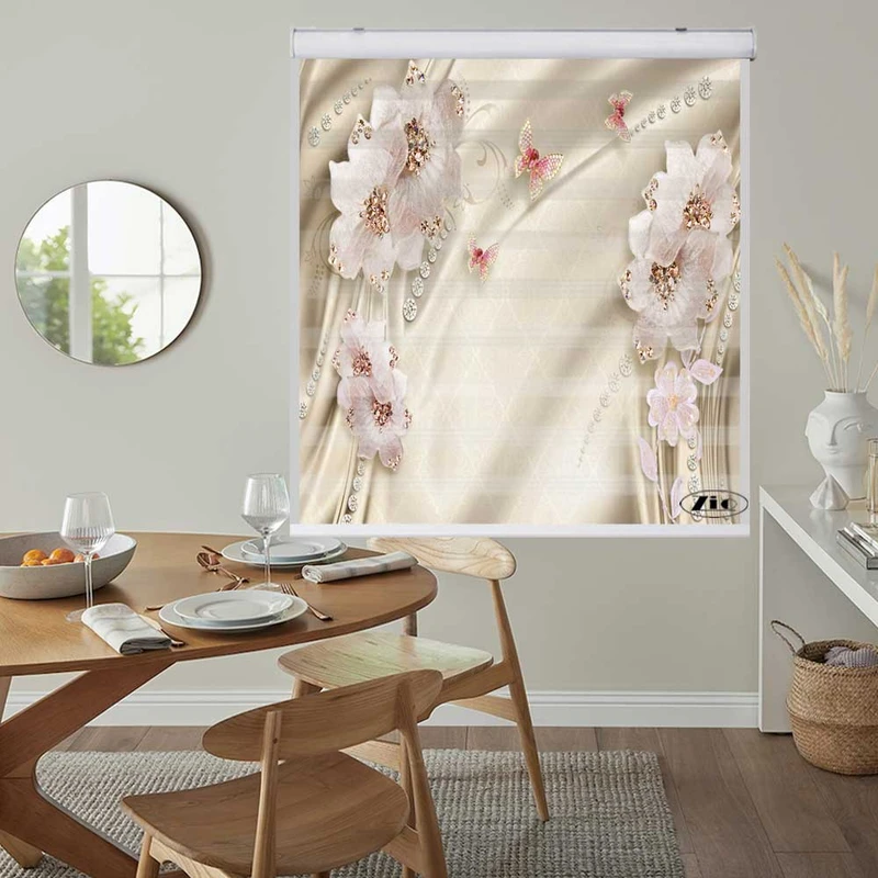 پرده زبرا زیو کد 3D1381 سایز 150x150 سانتی متر