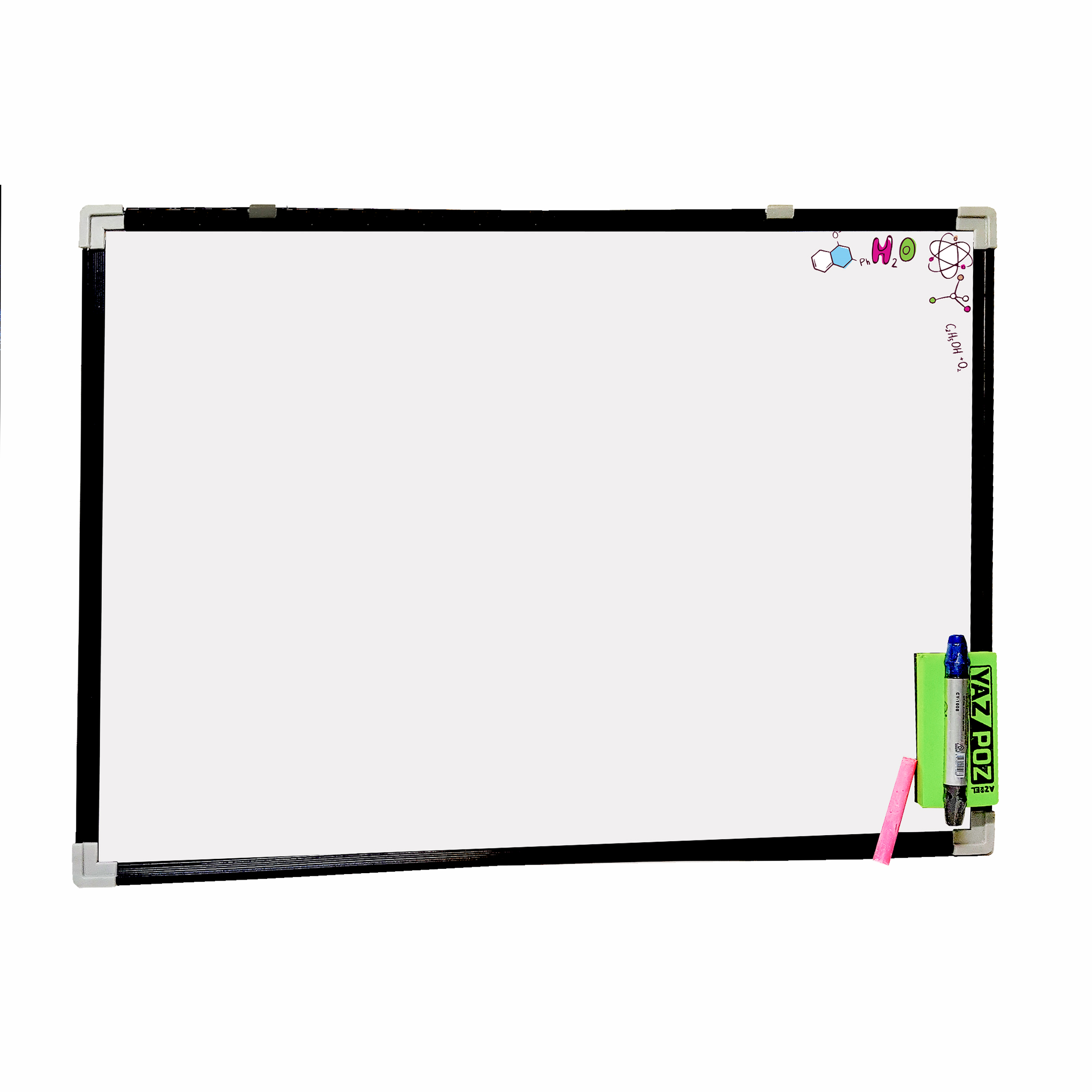 تخته دورو مدل ان تی ام کد CH1 سایز 50×70 سانتی متر به همراه گچ ، ماژیک و تخته پاک کن