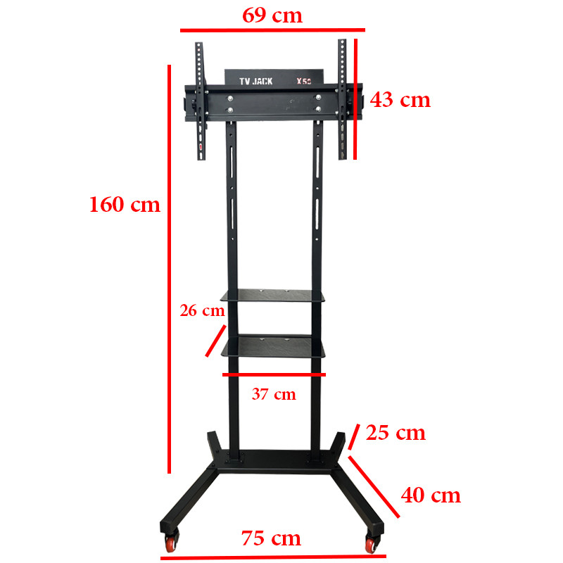 پایه ایستاده تی وی جک مدل X50 مناسب برای تلویزیون 32 تا 75 اینچ