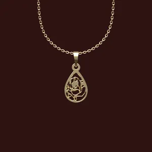 گردنبند طلا 18 عیار زنانه مدوپد مدل هندسی کد X2-1-1178