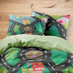 سرویس خواب مدوپد طرح کوچه مدل mod00383 یک نفره 4 تکه