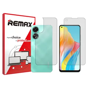 Remax Resistant model transparent screen protector suitable for the Oppo A78 4G mobile phone along with the back of the phone protector