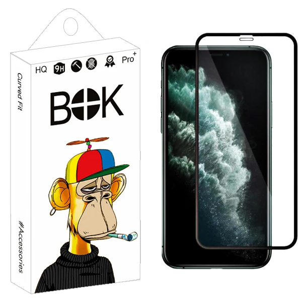 محافظ صفحه نمایش سرامیکی بوک مدل +HD مناسب برای گوشی موبایل اپل Iphone 11 pro max