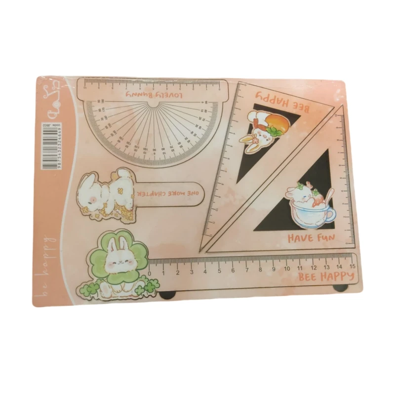 ست خط کش مدل خرگوش کد 248 مجموعه 6 عددی