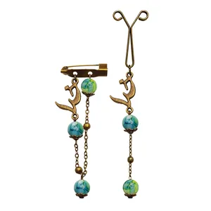 ست گیره روسری و سنجاق سینه زنانه مدل خدا