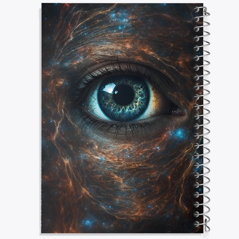 دفتر ژورنال نویسی 50 برگ خندالو مدل نقطه ای طرح چشم کهکشانی کد F6986