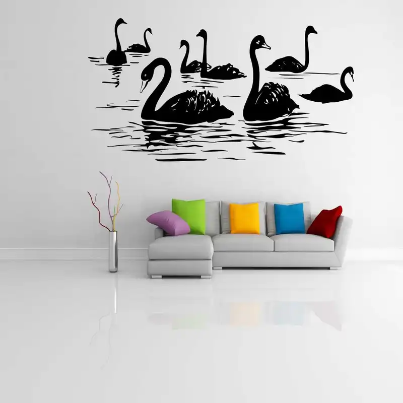 استیکر دیواری رادیانس مدل قو های ملکه کد Q01