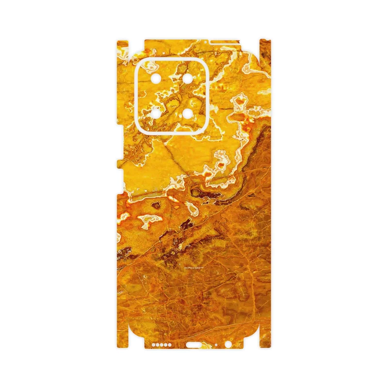 برچسب پوششی ماهوت مدل Gold Marble-FullSkin مناسب برای گوشی موبایل آنر X5b