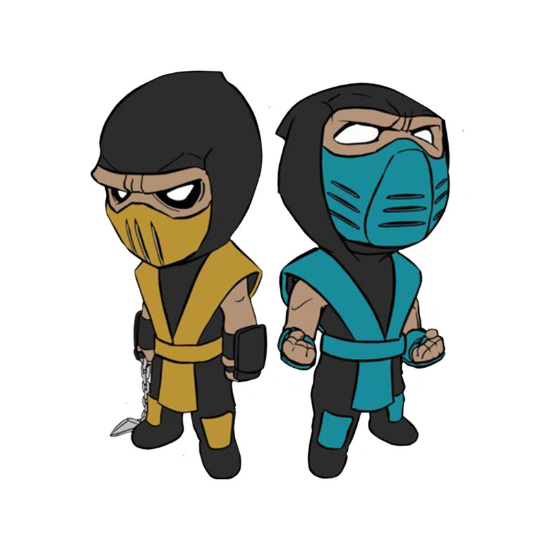 استیکر لپ تاپ و موبایل مدل بازی طرح اسکورپیین مورتال کومبت Scorpion Mortal Kombat کد 4775