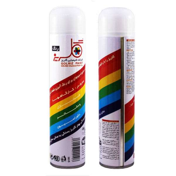 اسپری رنگ سفید براق گلریز مدل 300 میلی لیتر بسته 2 عددی اسپری رنگ سفید براق گلریز مدل 300 میلی لیتر بسته 2 عددی