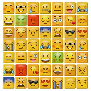مگنت خندالو طرح ایموجی Emoji مدل مربعی کد 24 مجموعه 49 عددی