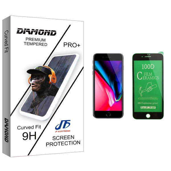 محافظ صفحه نمایش سرامیکی جی اف مدل Diamond glass مناسب برای گوشی موبایل اپل iPhone 7 Plus