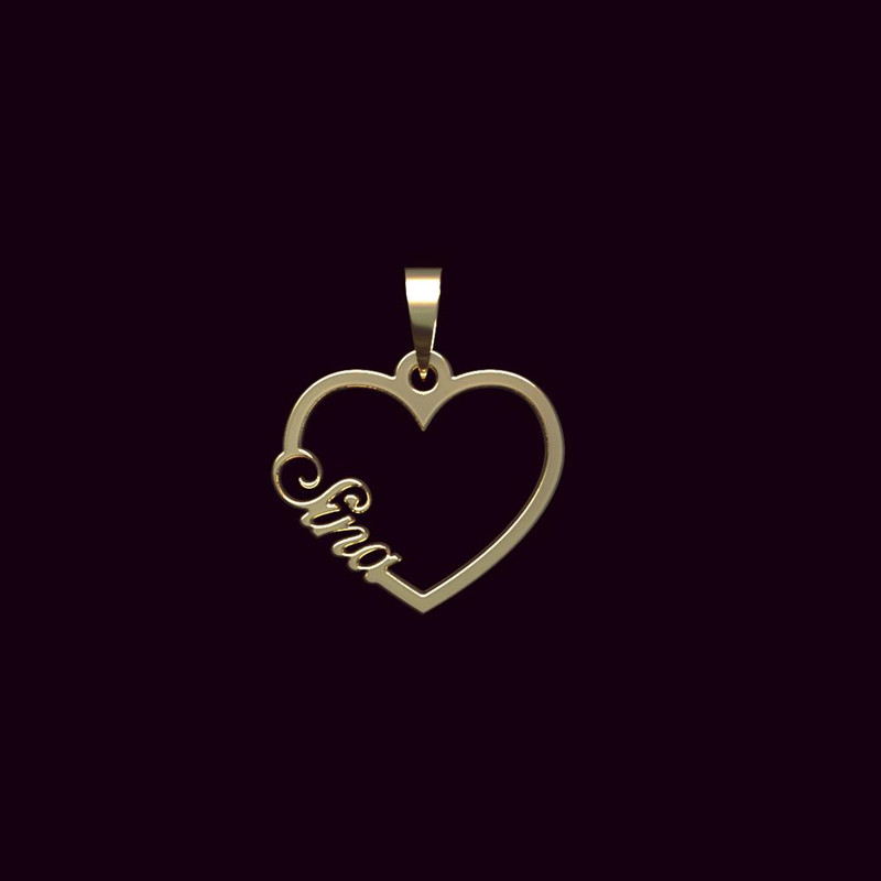 آویز گردنبند طلا 18 عیار زنانه مدوپد مدل اسم سینا sina کد PB1-10132