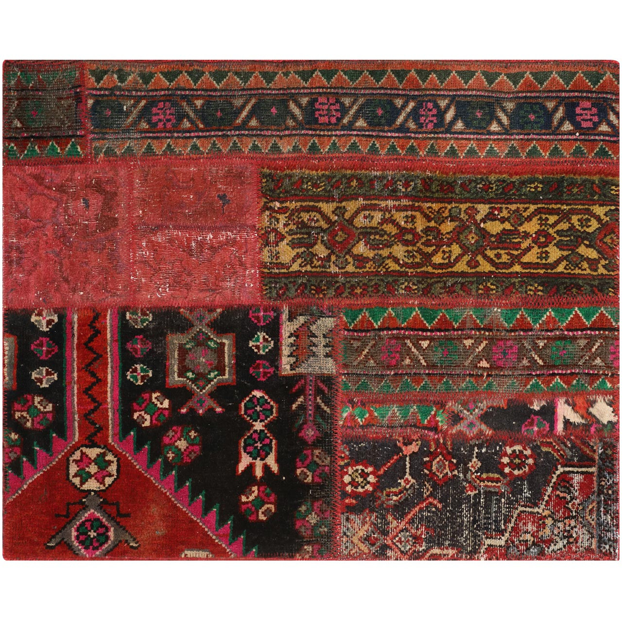 کلاژ فرش دستبافت یک متری فرش هریس کد 101930