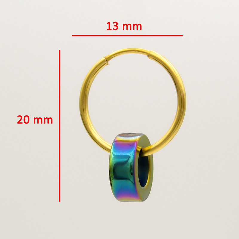 گوشواره طلا 18 عیار زنانه کاپانی مدل KE022