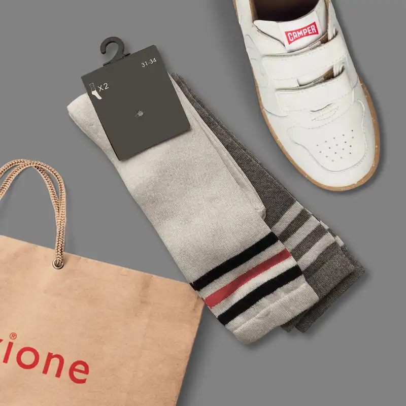 جوراب ساق بلند بچگانه مدل اسپرت کد 435 بسته 2 عددی