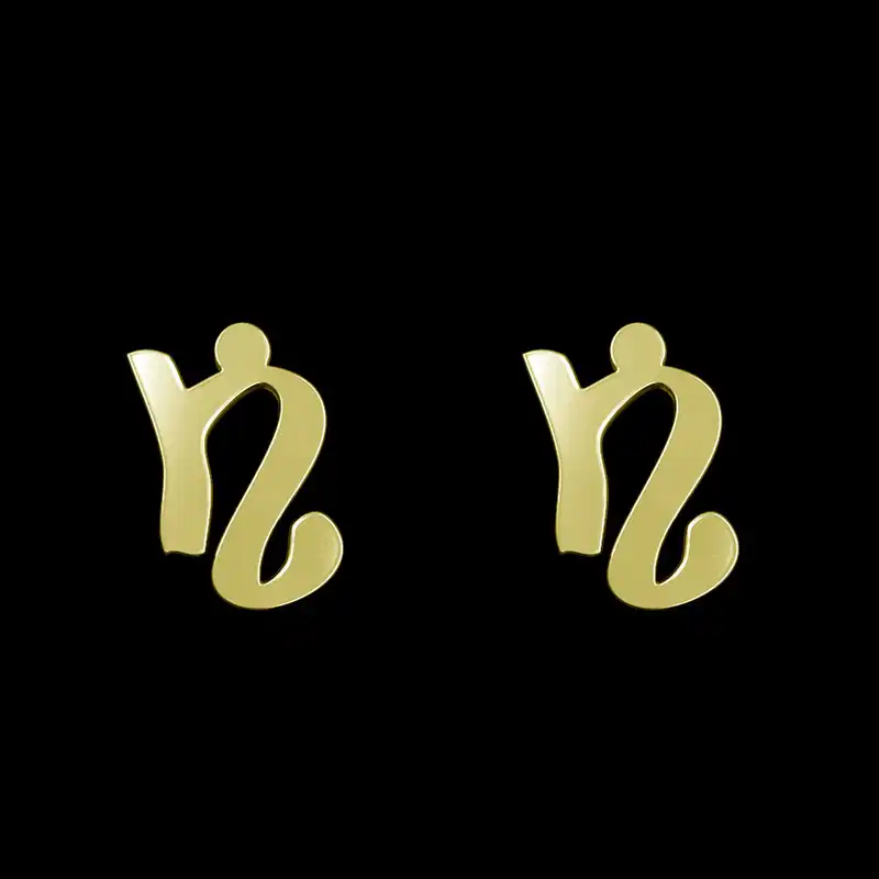 گوشواره طلا 18 عیار زنانه مدوپد مدل هندسی کد GA1-16112