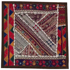 رومیزی سوزن دوزی مدل چهل تیکه عسلی کد KOH41