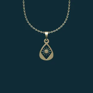 گردنبند طلا 18 عیار زنانه مدوپد مدل هندسی کد BB2-1-1065