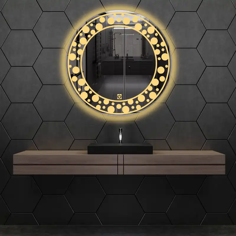 آینه سرویس بهداشتی لمسی دلفین مدل TCH-Q-60-Form 22