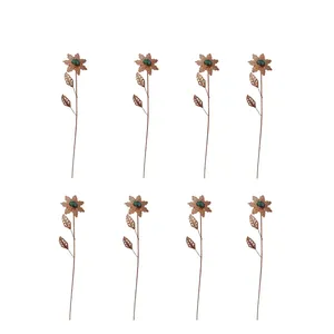 گل فیروزه کوبی مسی کد 10104 بسته 8 عددی