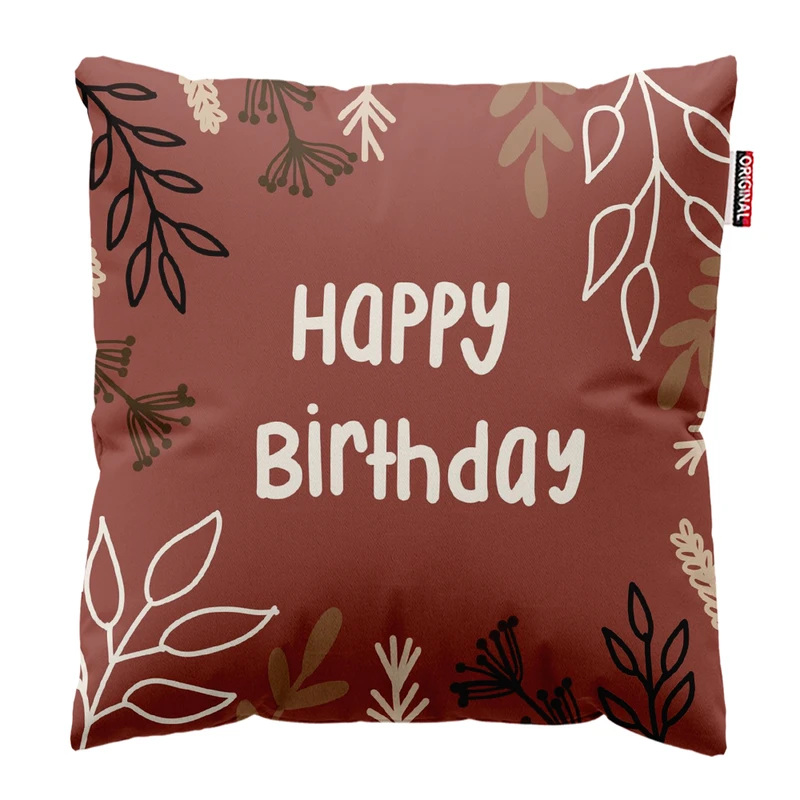 کوسن پاد آفرین مدل تولدت مبارک کد PK303643 سایز 30*30 سانتی متر