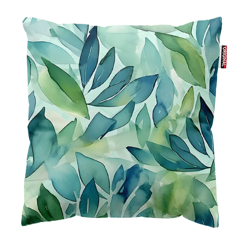 کوسن پاد آفرین مدل مینیمال طرح گل و برگ کد PK303572 سایز 30*30 سانتی متر