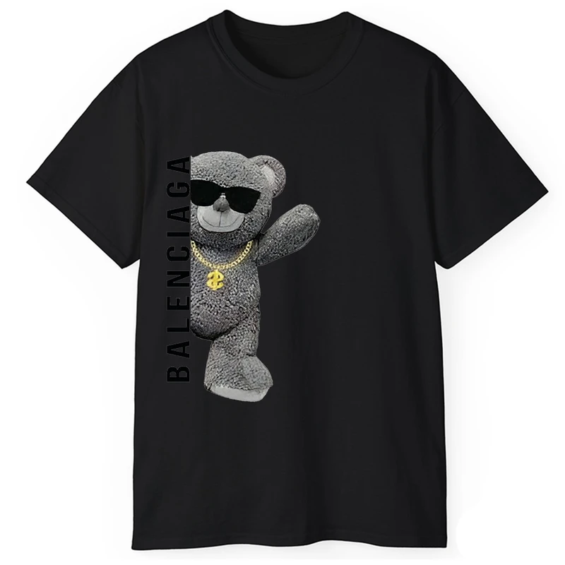 تی‌شرت آستین کوتاه مردانه مدل نوشته و خرسی 36