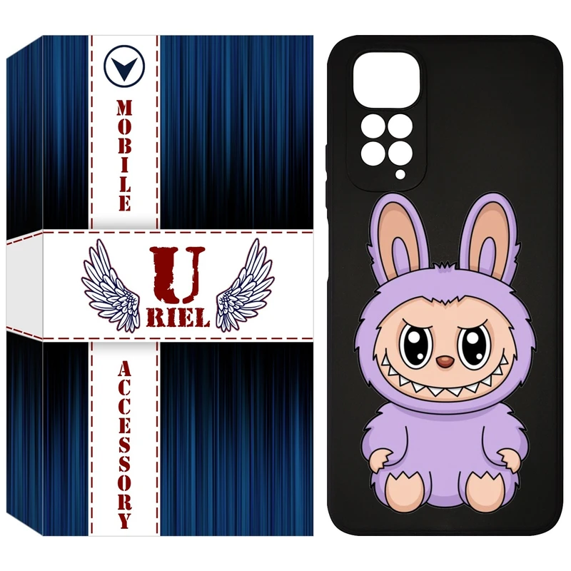 کاور یوریل قاب مدل KSH کد 130 طرح عروسک لبوبو مناسب برای گوشی موبایل شیائومی Redmi Note 11 4G / Note 11S