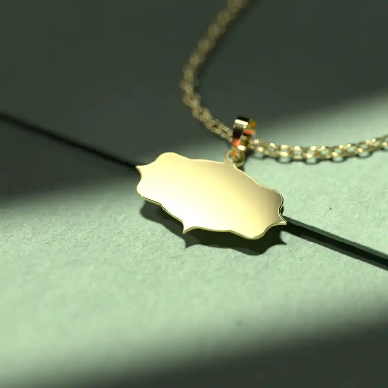 گردنبند طلا 18 عیار زنانه مدوپد مدل شکل هندسی کد P2-1-1282