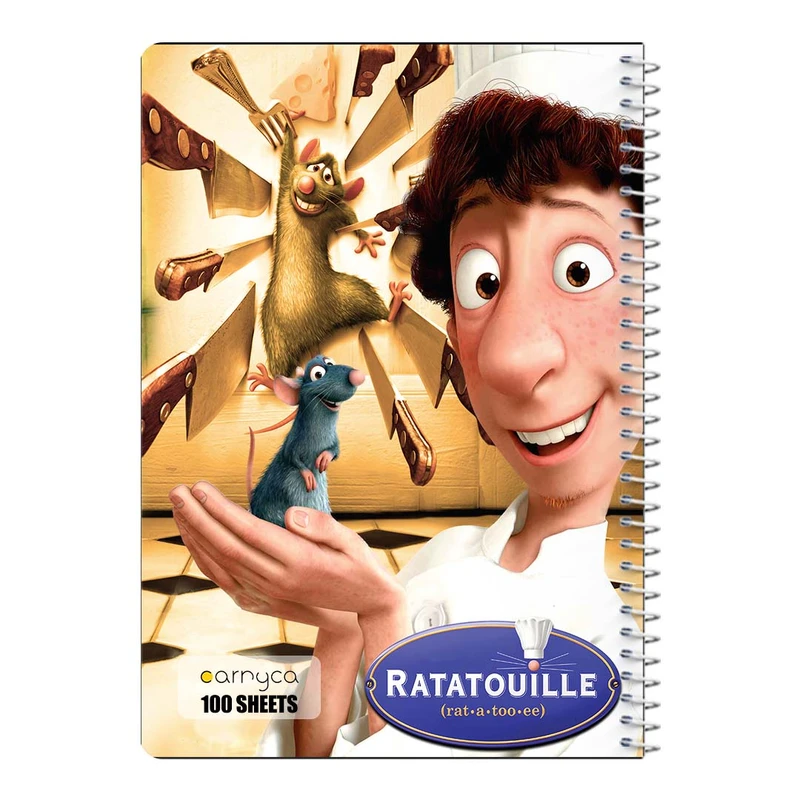 دفتر مشق 100 برگ سیمی کارنیکا طرح راتاتوی Ratatouille کد 69373